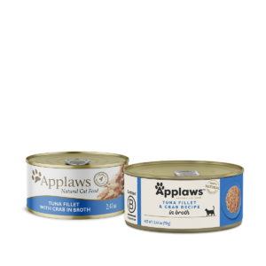 Applaws Natural Wet Cat Food Tuna Fillet & Crab in Broth 2.47 oz Can