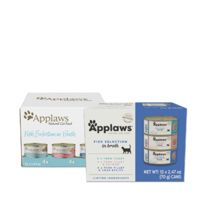 Natural Wet Cat Food Fish Selection in Broth